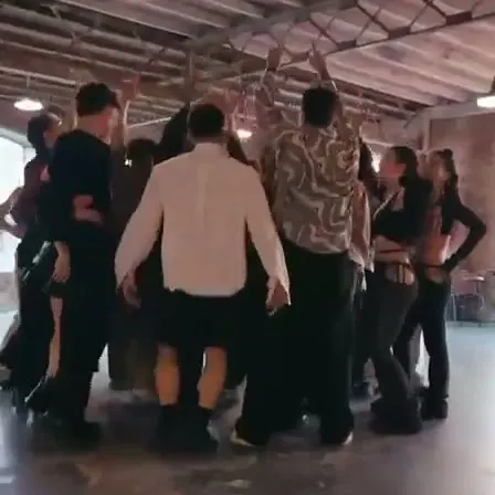 Dance Concept dancers gathered together at the end of the performance