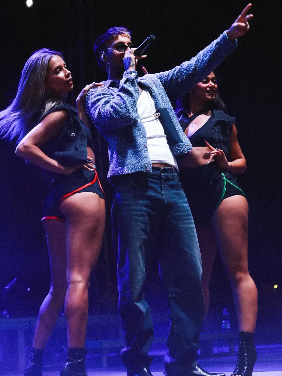 Fred De Palma on tour, on stage with the OIA Media dance company.